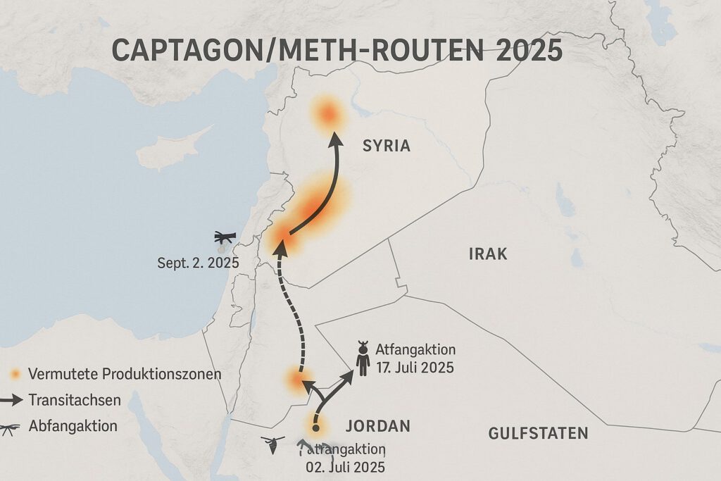Syrien Captagon Mesh Routen 2025