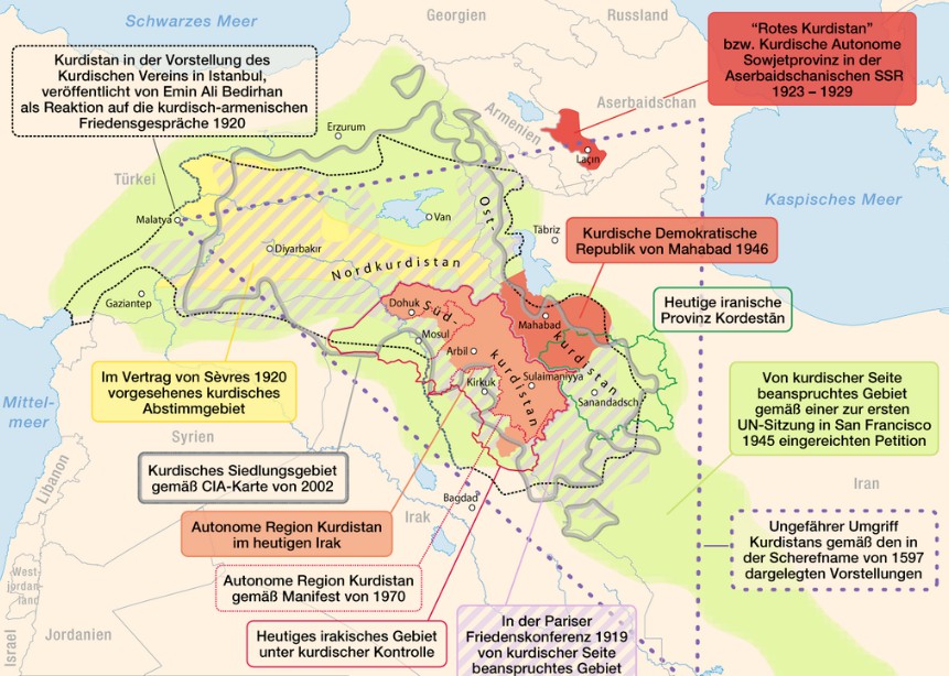 Karte Kurdistan