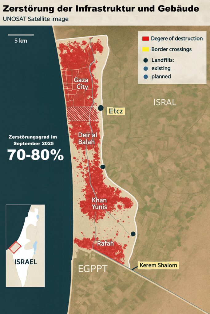 Israel Gaza Zerstörungsgrad 2025