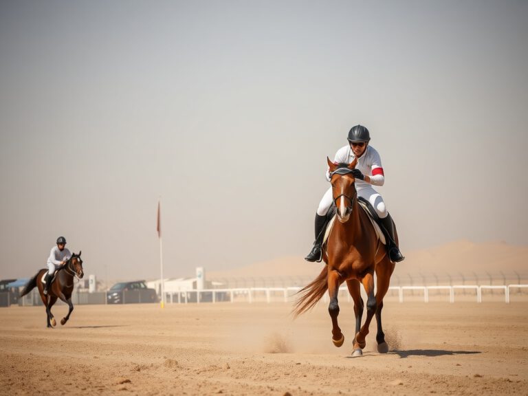 Deutsche Springreiterin trotz Kriegsgefahr in Katar